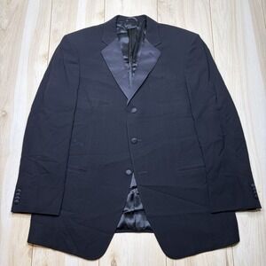 Giorgio Armani Wool Tuxedo Silk Lined Italian Sport Coat Mens 44S Blazer Jacket